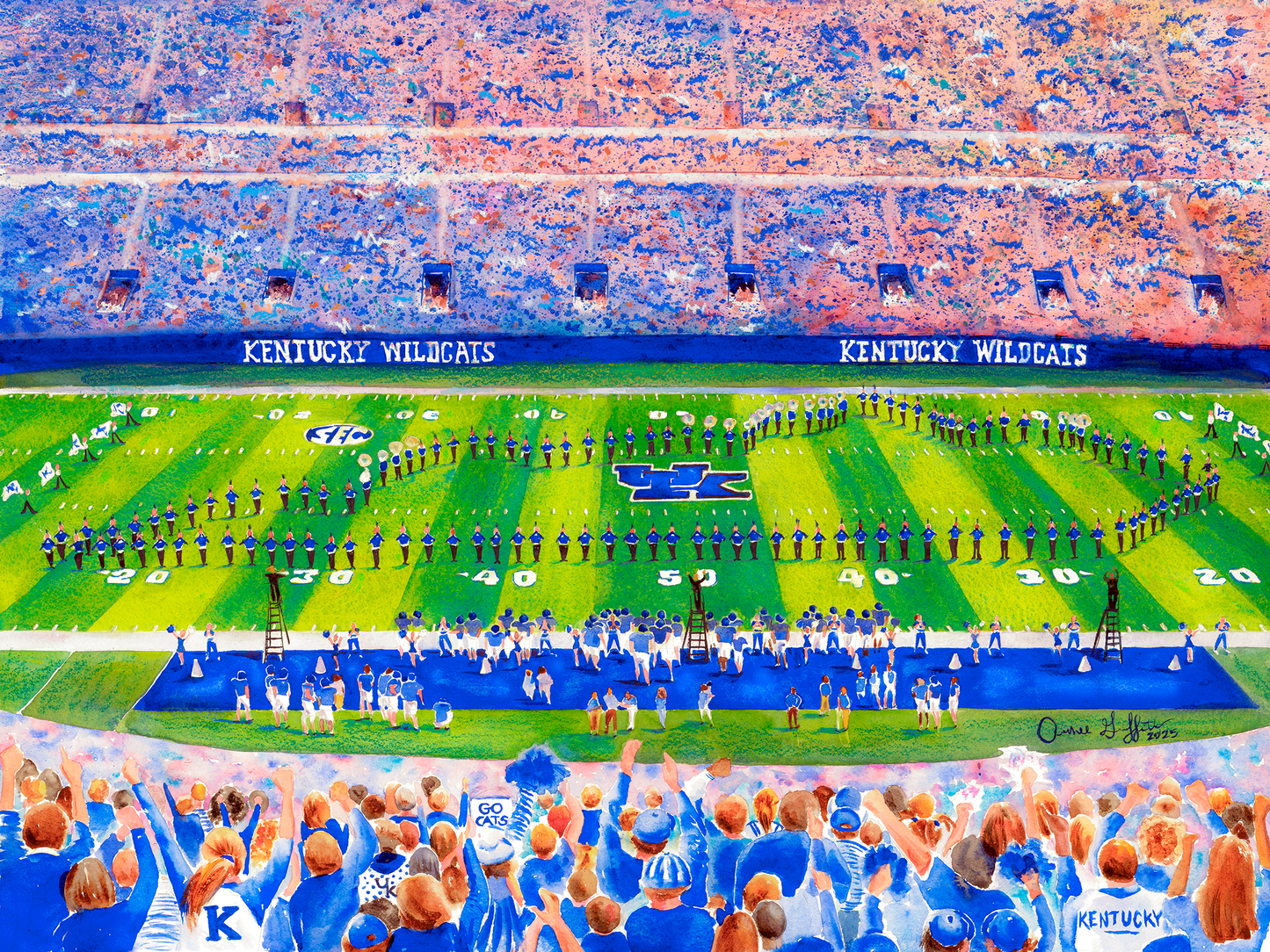 Kentucky Football, Band and Cheerleaders Art Print