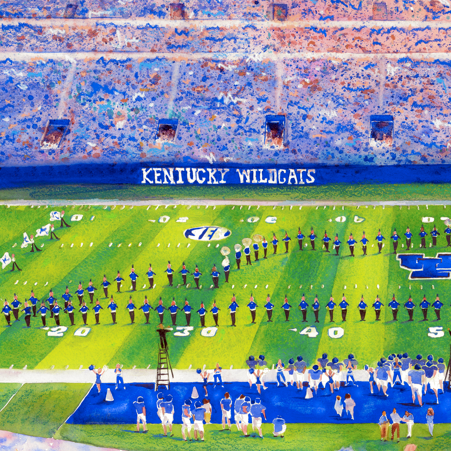 Kentucky Football, Band and Cheerleaders Art Print