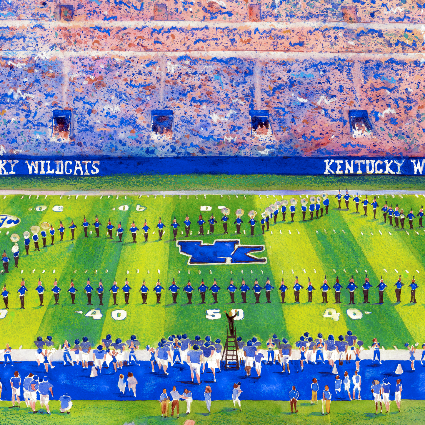 Kentucky Football, Band and Cheerleaders Art Print