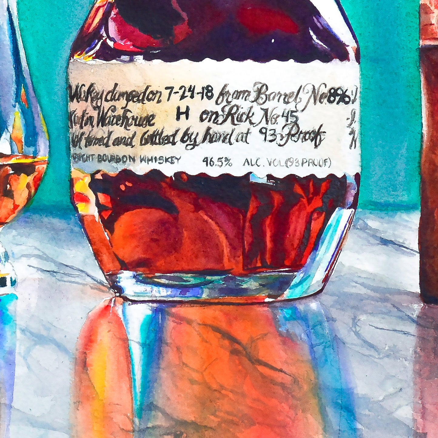 Blanton's and Cigar Nightcap print