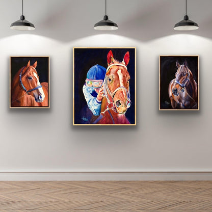 "Justify" Equestrian Art Print