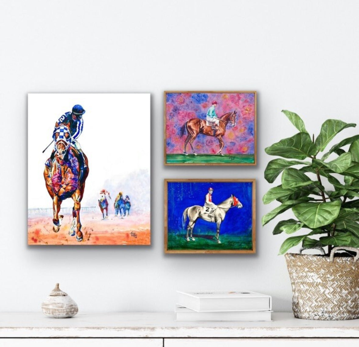 "Blue" Seabiscuit Race Horse Art Print