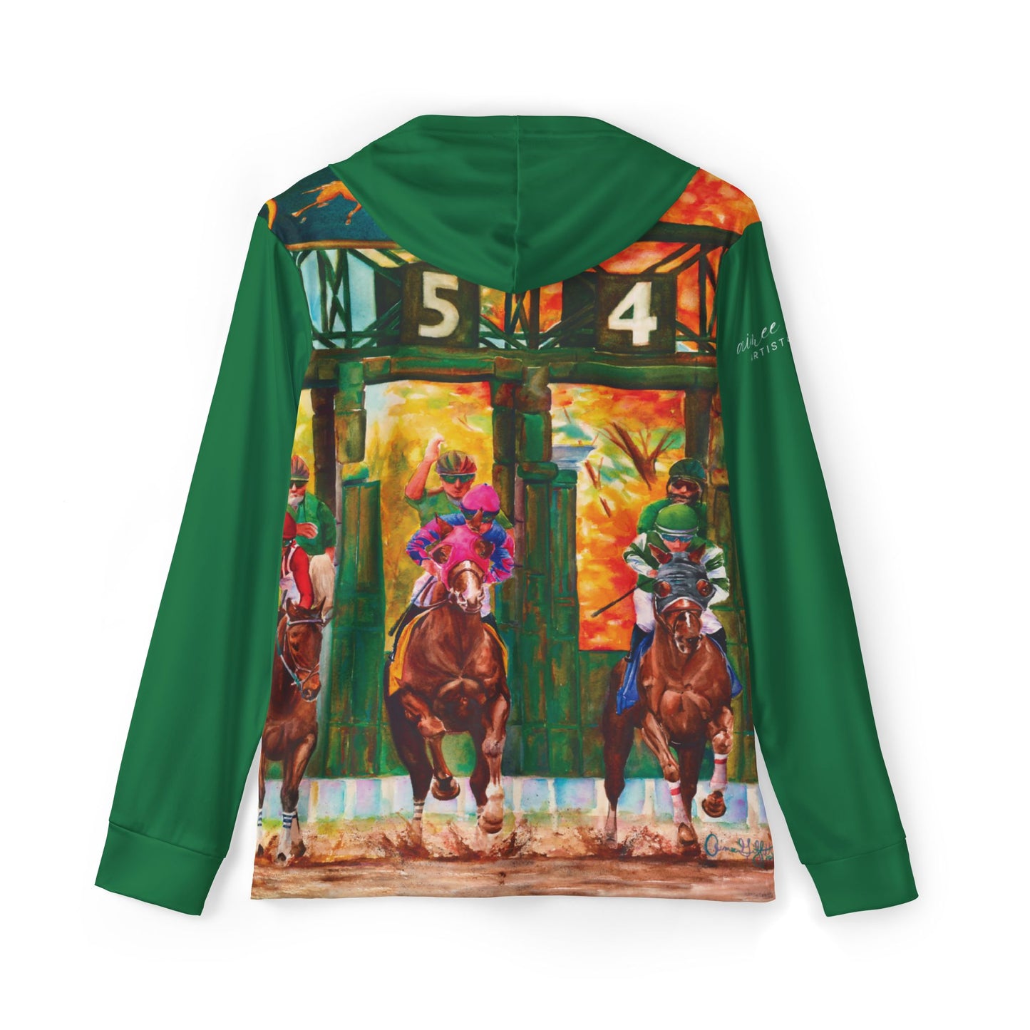 Keeneland Horse Racing Apparel, Sports Hoodie UV Protection, Men's Equestrian Cooling Pullover, Jockey Silks Hoodie