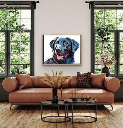 Midnight Blue: Loyal Smile of a Black Labrador