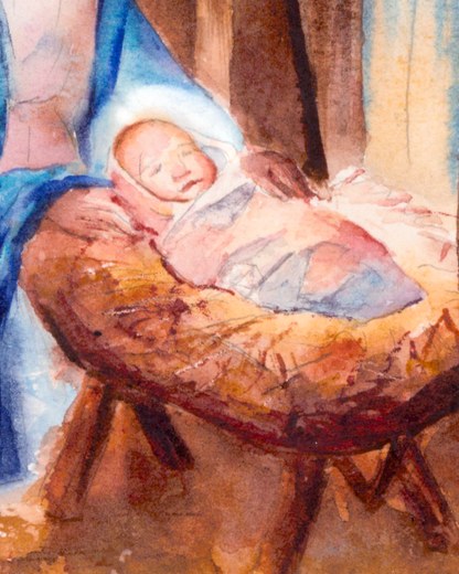NEW! Nativity Christmas Art Print | Holy Family Watercolor | Heirloom Holiday Decor