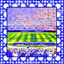Blue & White Kentucky College Football Game Day Mahjong Mat